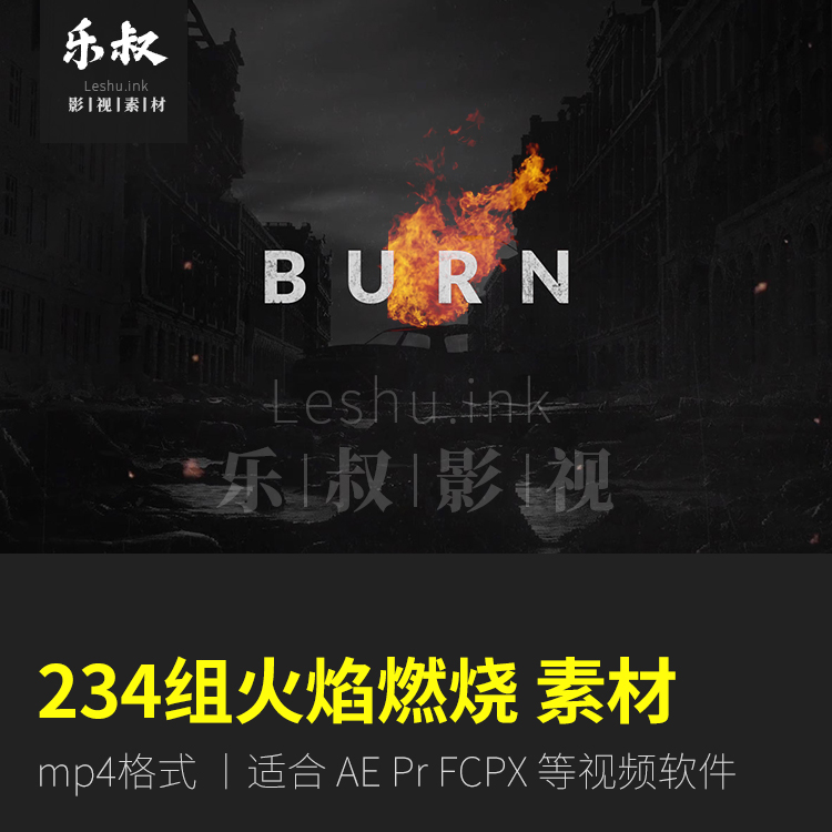 视频特效素材 Burn 234组实拍火焰燃烧4K素材 AE Pr FCPX