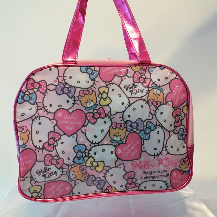 sa*rio KT Cat Hello Kitty Jelly bag PVC Handbag take a shower Beach Bag Cartoon waterproof Swimming bagin the Leather/Lady bags/Men's bag, Ms. bags category - from Buy2taobao.com to provide professional Taobao agent buy service