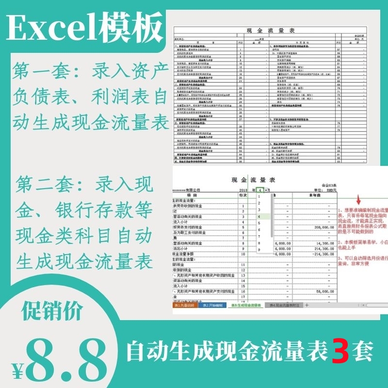 Excel表格录入资产负债表公式自动生成现金流量表编制杜邦分析表