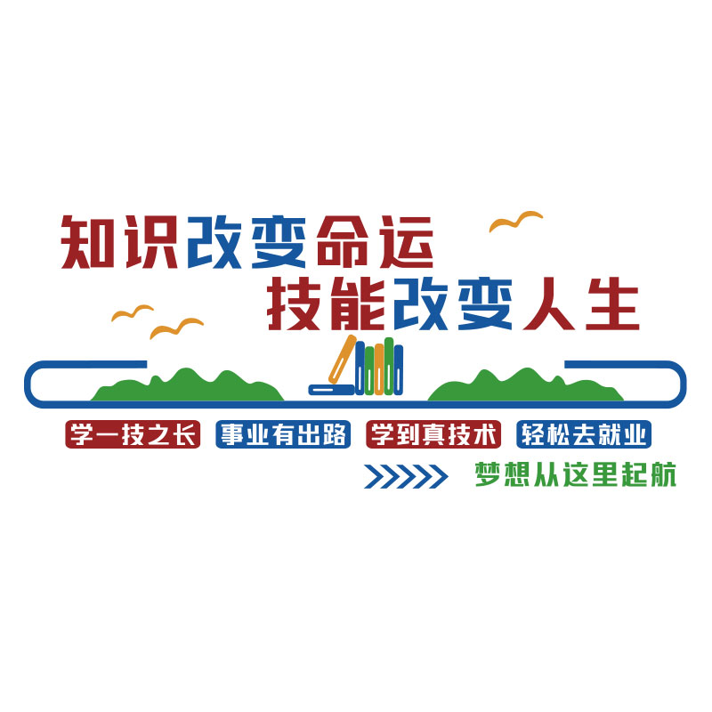 职业技术学院校技能培训班级装饰教室文化贴纸教师办公室墙面布置