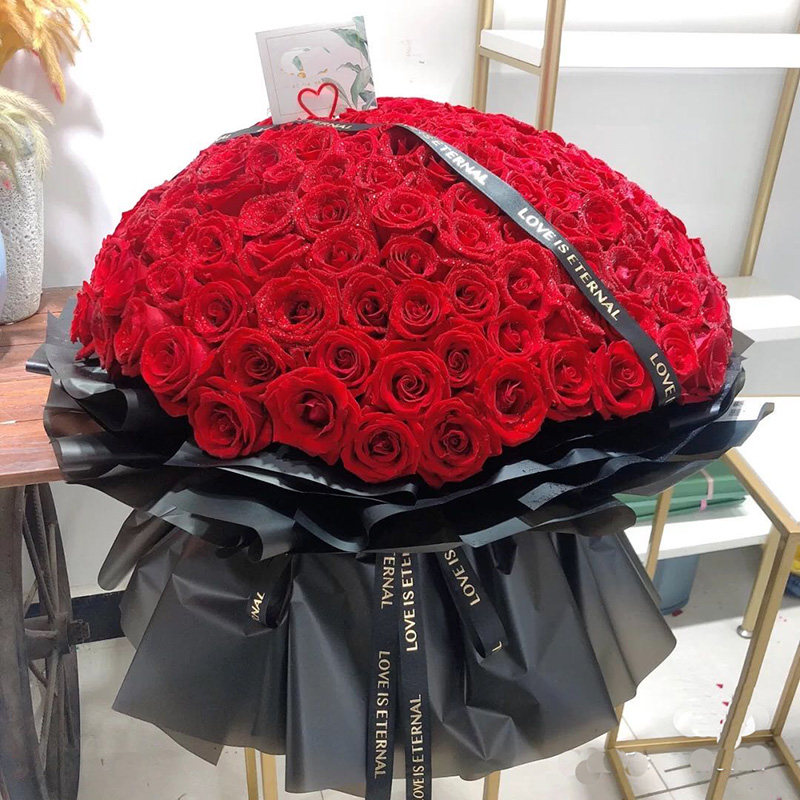 199朵红玫瑰花束鲜花速递同城北京上海天津广州深圳成都大连河北