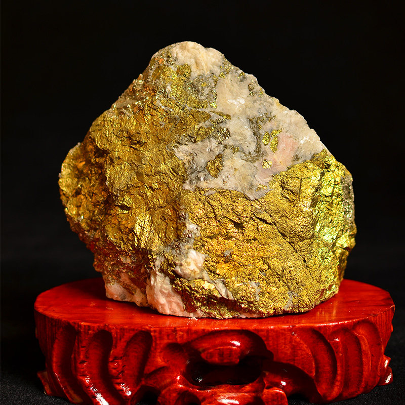 黄金色泽形状好适合书房办公桌摆放中型金石摆件05 - 拍卖