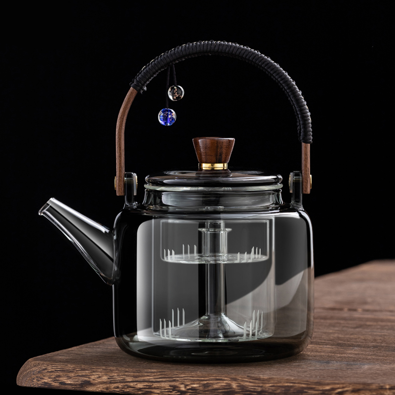 新款煮茶壶耐高温玻璃蒸煮一体烧水泡茶壶可明火电陶炉加热茶器