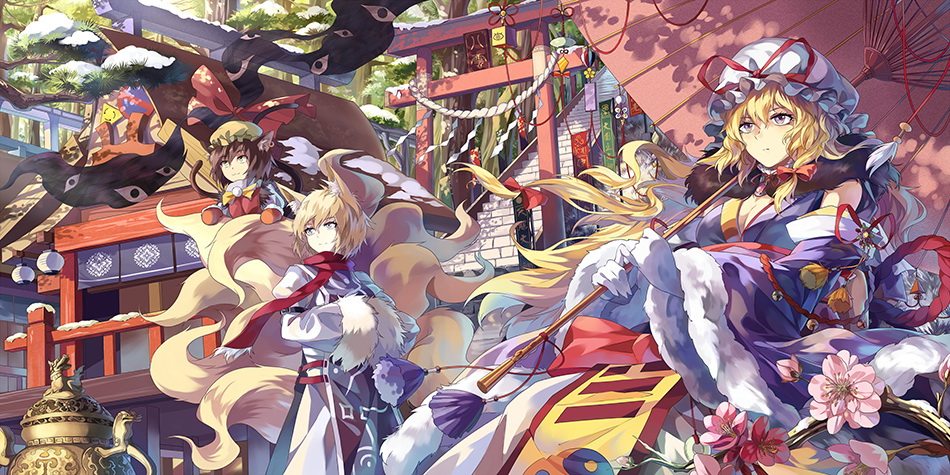 mcc x/东方project 八云家 八云紫蓝橙/大幅长布画海报