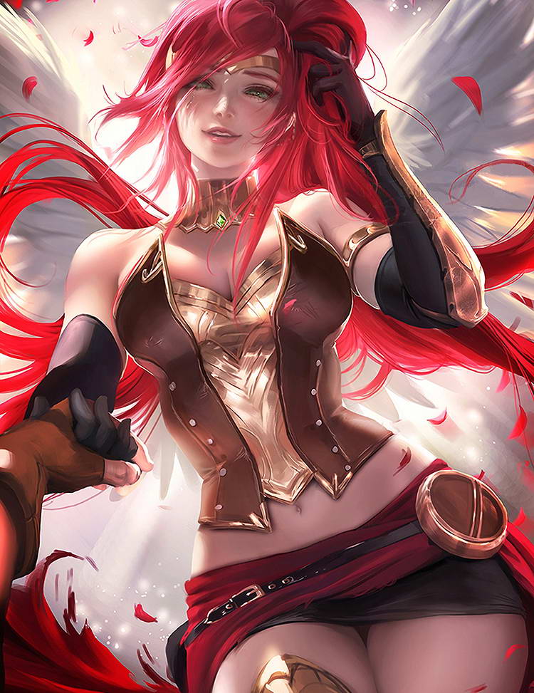 mcd 143/p姐pyrrha rwby四色战记ruby/墙贴海报 大幅短布画