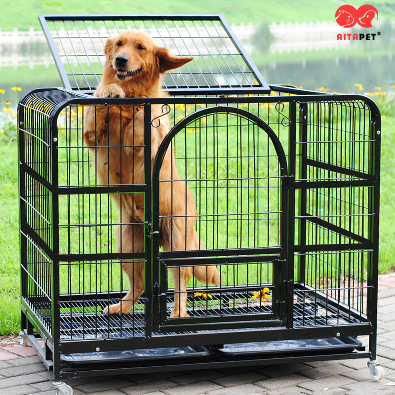 狗笼子 大型犬中型犬狗笼金毛萨摩耶边牧拉布拉多室内狗笼l-大型