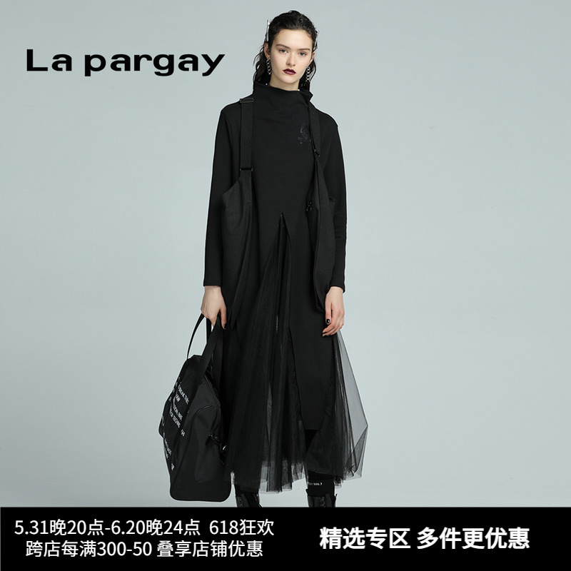 Lapargay纳帕佳秋装新款黑色