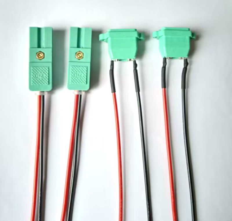带线焊接 2孔B字型电动螺丝刀插头电源插座 小二线公母连接插件