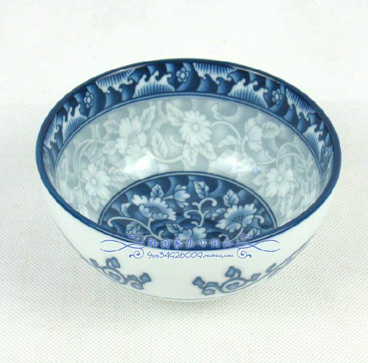 韩国进口 韩国参宝瓷器 兰花碗 饭碗 日式饭碗 蓝花瓷 餐具 2号