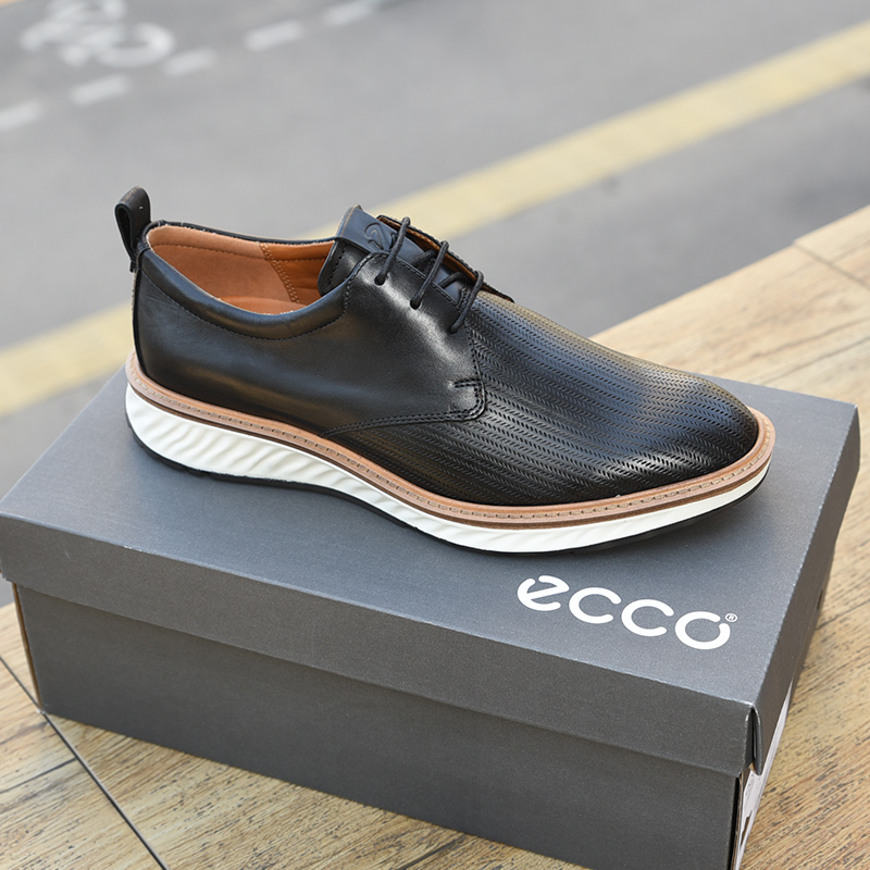 ECCO爱步男士布洛克德比鞋 23年新款缓震运动皮鞋 适动混合836874