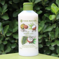 法国Yves Rocher 伊夫黎雪椰子味沐浴露400ml 果香椰果沐浴乳