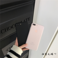 苹果7plus纯色手机壳iPhone7全包防摔亮黑色磨砂白色6s软壳情侣