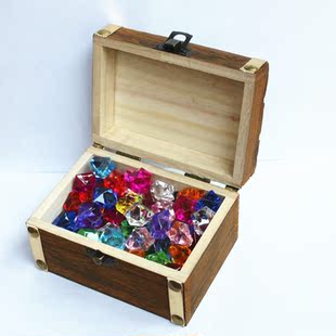 冰块寻宝小男孩子塑料海盗藏无孔宝石形玩具木盒宝箱儿童