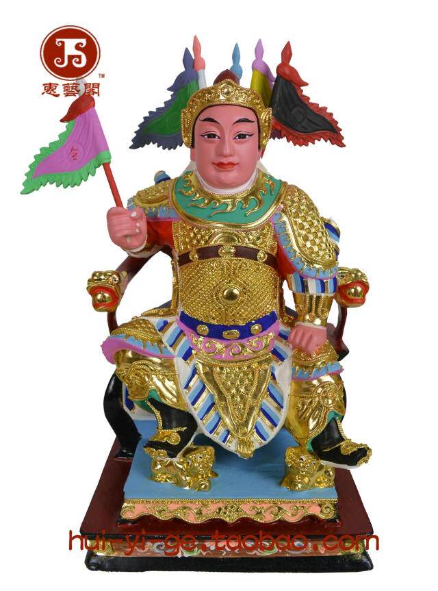 木雕神像王爷吴府王爷信仰地方信仰私人订制香樟木漆线雕30cm