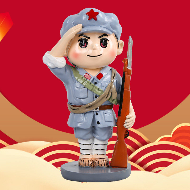 红色革命文化主题文创红军人系列兵哥哥手办家饰家居摆件新年装饰