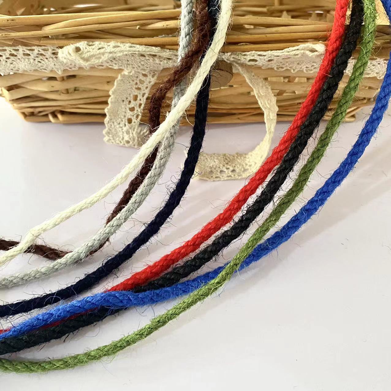 4毫米彩色麻绳绳子手工DIY装饰材料绳子