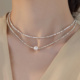 赛赛莉安碎银子天然淡水珍珠S925纯银项链ins网红小众设计高级感