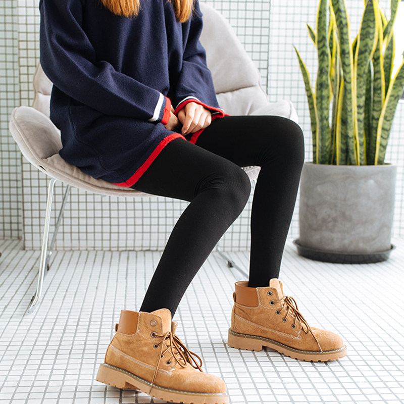 踩脚袜子女冬 美腿塑形_踩脚打底袜子裤袜女春秋冬厚款连体加厚保棉连