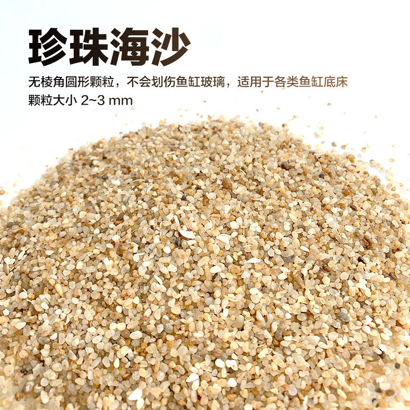 珍珠海沙鱼缸底沙造景沙水晶沙龟缸黄金沙水草缸底床造景装饰河沙