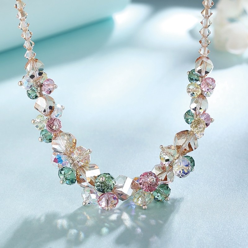 生日走心礼物奥地利水晶项链吊坠颈链装饰项链甜美清新个性韩版