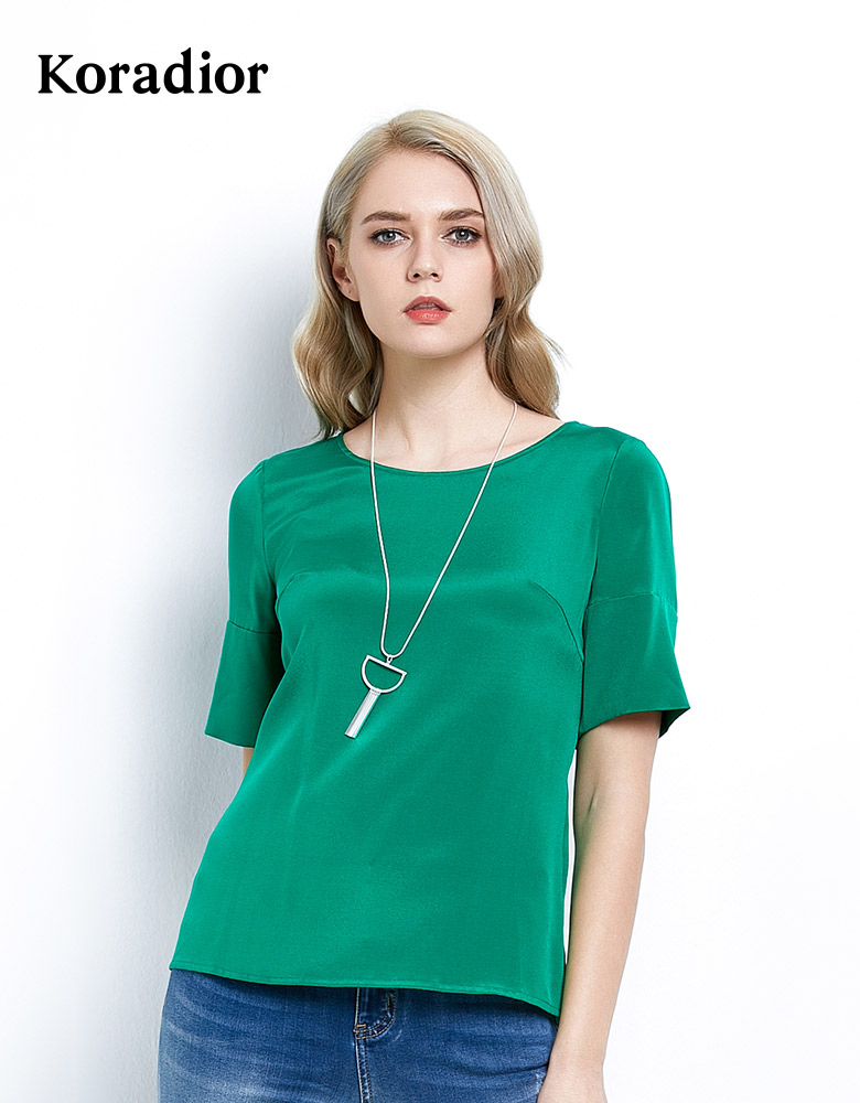 Koradior/珂莱蒂尔 正品夏款时尚百搭真丝女上衣 16D46270|msdalam kategori Butik wanita / wanita, baju-T - dari Buy2taobao.com untuk memberikan perkhidmatan ejen Taobao profesional membeli