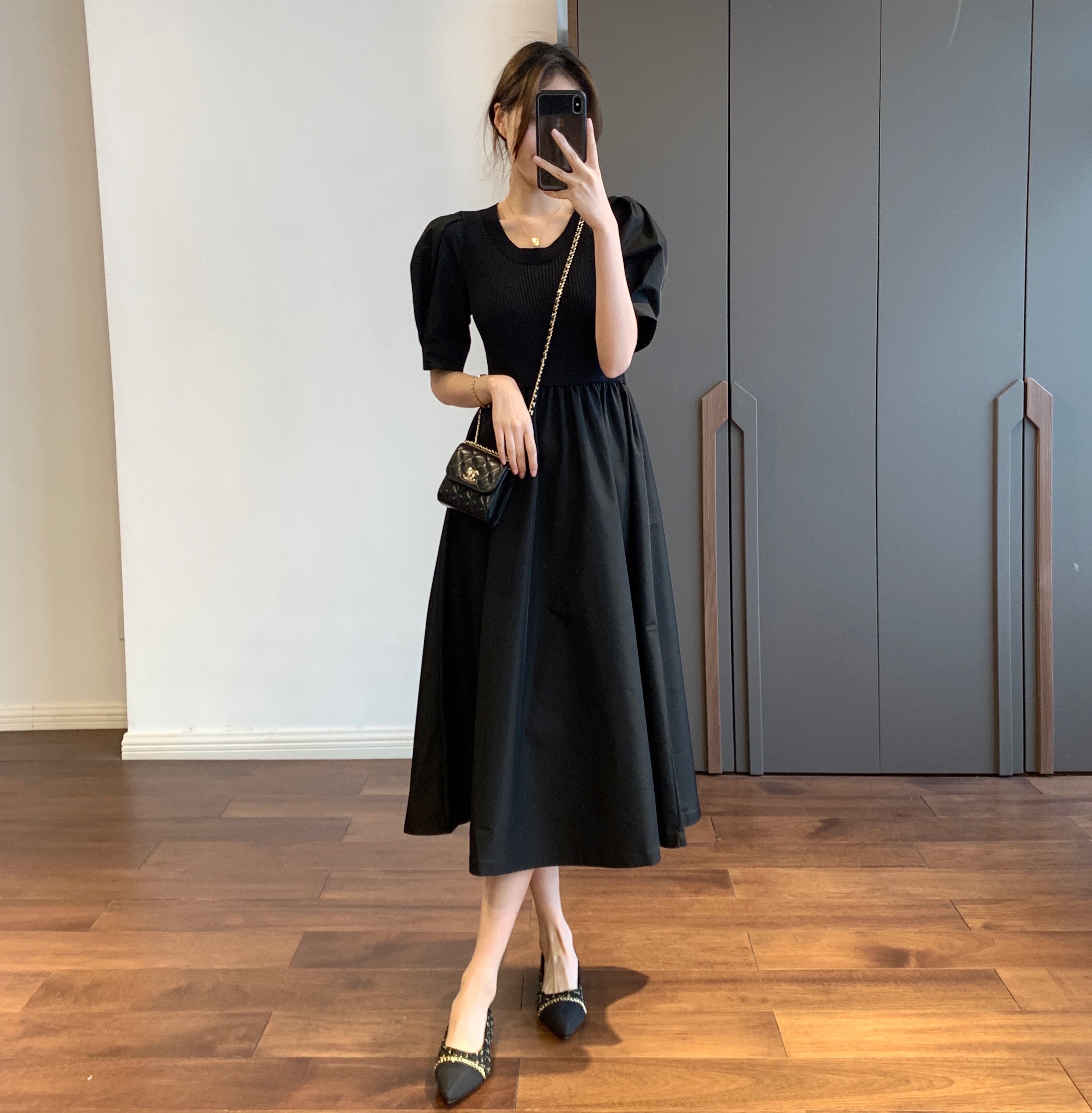 新款法式针织连衣裙