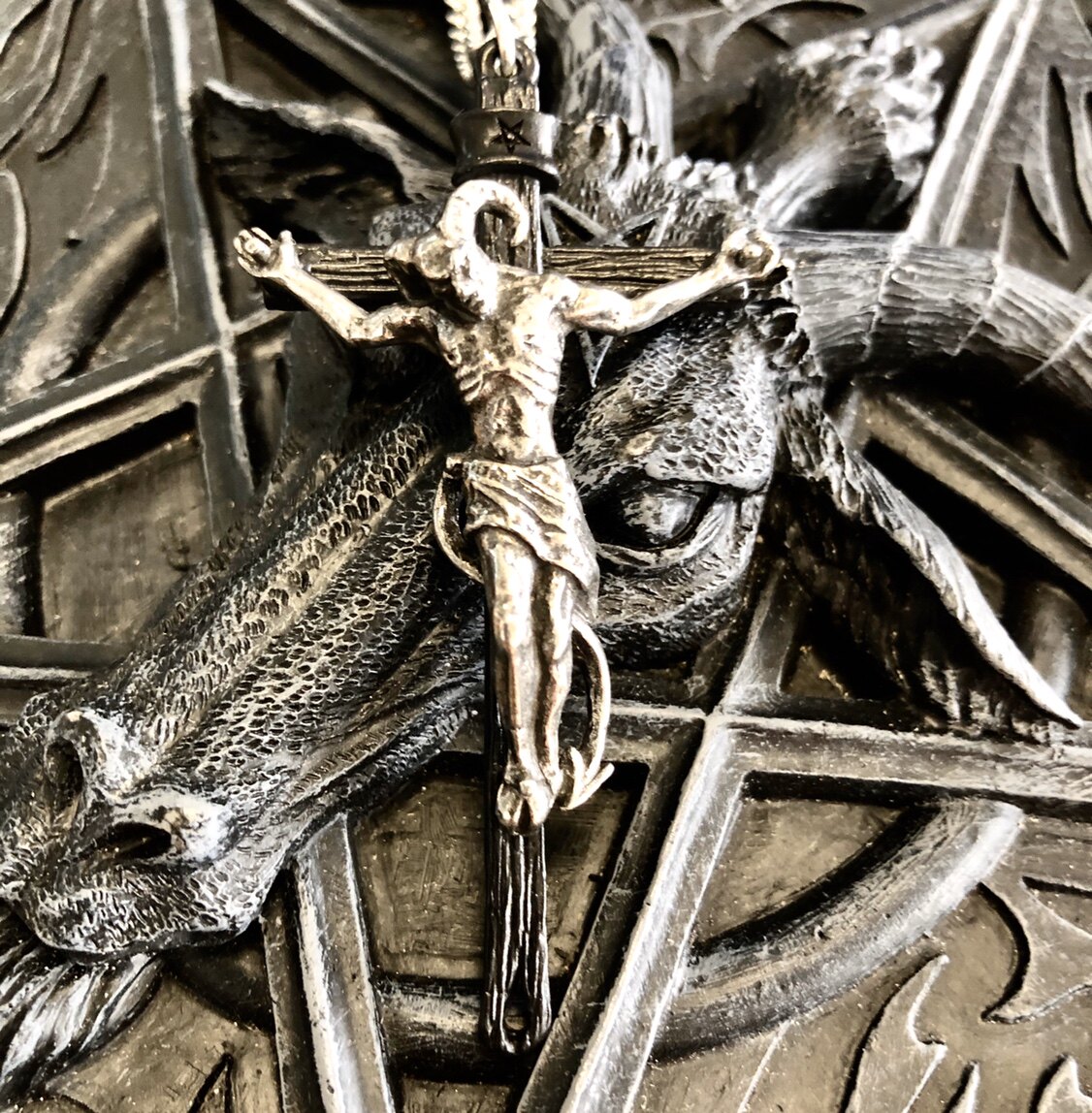 alchemy gothic p912 crucifaustan浮士德暗黑哥特十字架项链