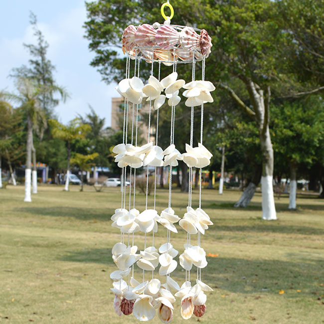 幼儿园diy手工贝壳风铃制作材料包进门挂饰日式海螺树下小清新