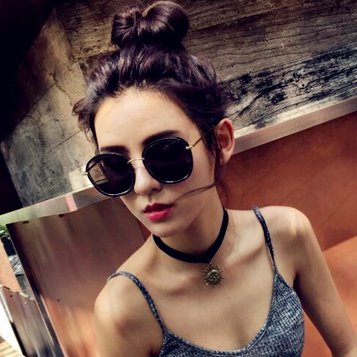 2017新款韩国墨镜2016太阳镜女圆脸个性潮明星款网红同款太阳眼镜