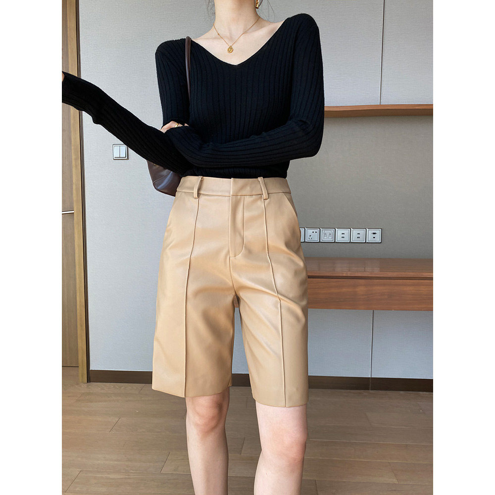 皮短裤女士