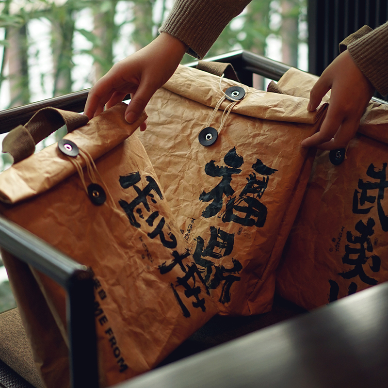 杜邦纸袋创意茶叶包装袋茶叶盒地理名茶叶袋伴手礼盒手提袋定制