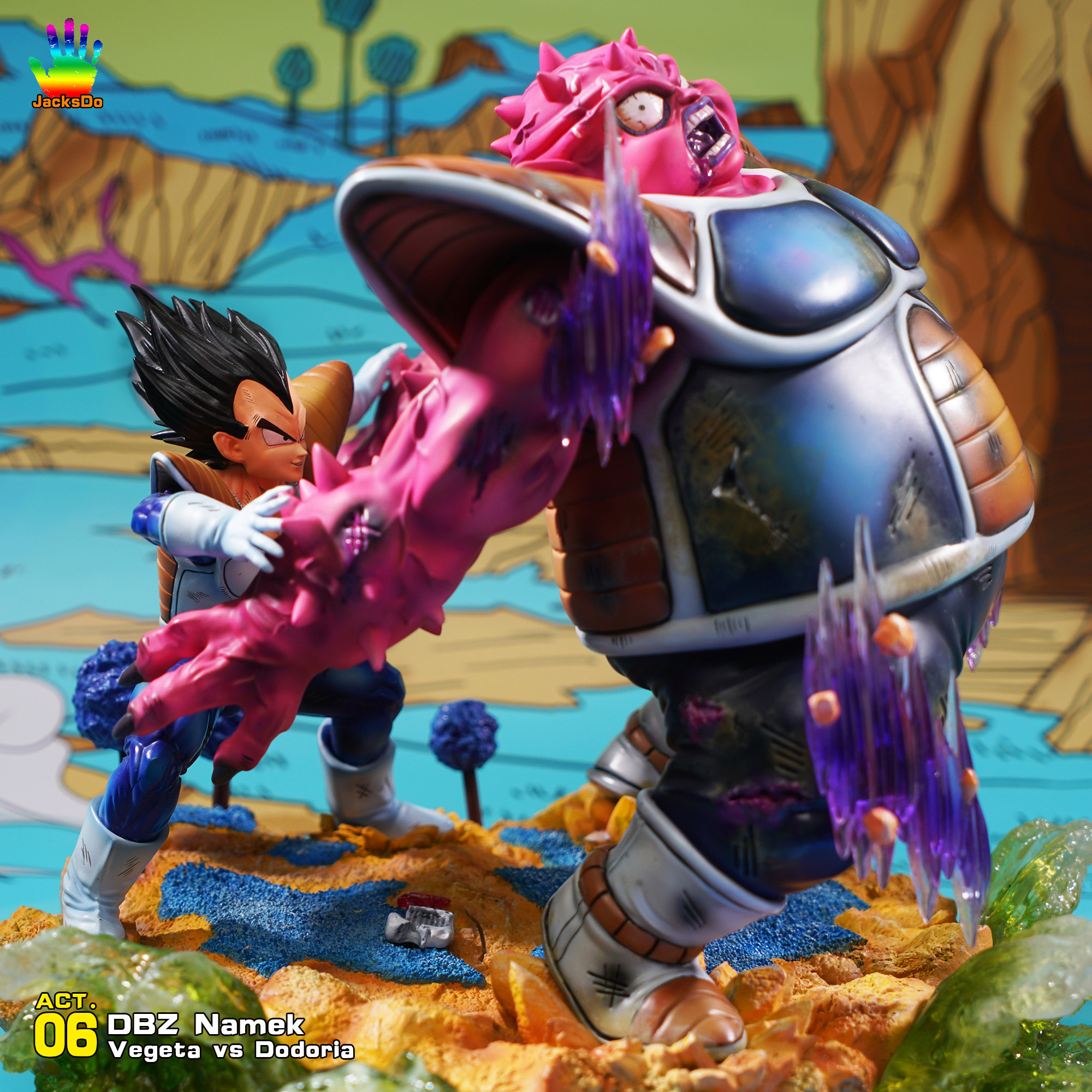 jacksdo dbz 那美克星篇 act.06 贝吉塔vs多多利亚 龙珠gk 雕像