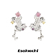 Esakoochi原创骨头系列~大小骨头耳环层叠长款个性耳坠
