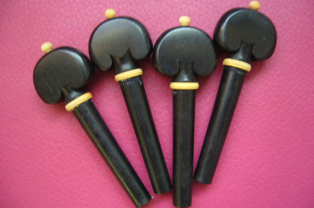 小提琴弦钮,乌木小提琴弦轴,4/4小提琴乌木轴子,黑色小提琴轴
