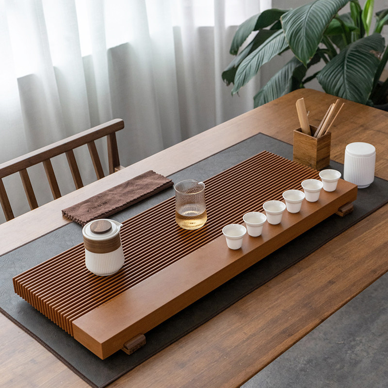 电胶木茶盘排水德国电木茶海功夫茶具客厅家用简约茶台日式长方形