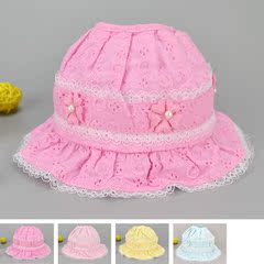 新款婴儿帽子夏季女宝宝空顶帽公主纯棉遮阳帽婴幼儿太阳帽儿童帽