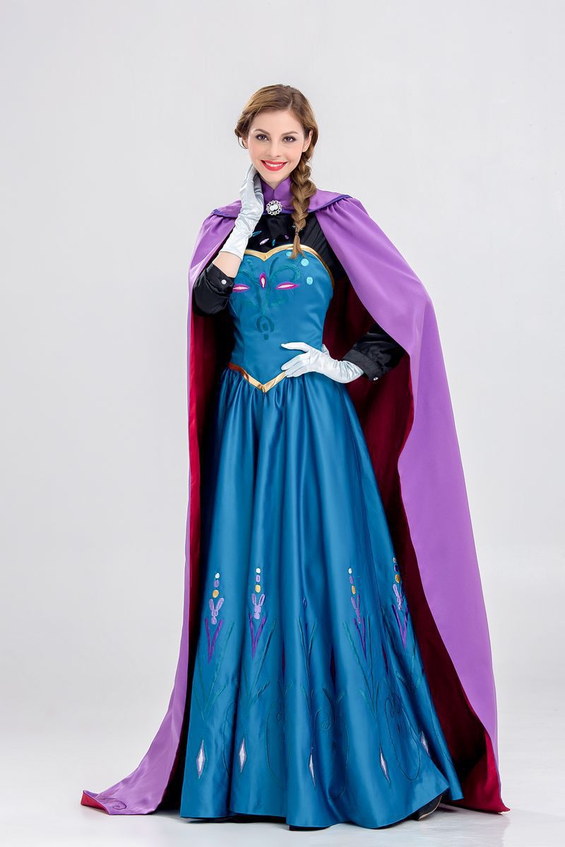 电影拍摄服装成人冰雪奇缘安娜公主裙长款带披风 cosplay演出服|ruв категории Женская одежда, костюм/национальная одежда/театр костюм, национальная одежда/этап погрузки - от Buy2taobao.com для оказания профессиональной услуги покупки агента Taobao