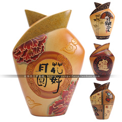 清仓陶瓷工艺品创意花瓶中式简约古典家居办公装饰品摆件商务礼品