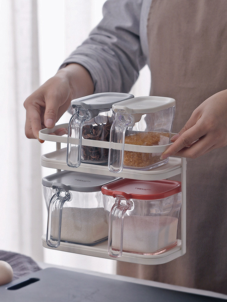 risu日本厨房调料瓶调味盒调味料瓶罐收纳盒佐料架子调味品置物架