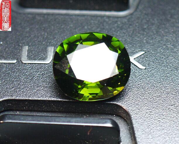 贵重宝石天然碧玺玻璃体全美大戒面橄榄绿色男女戒指指环饰品特价