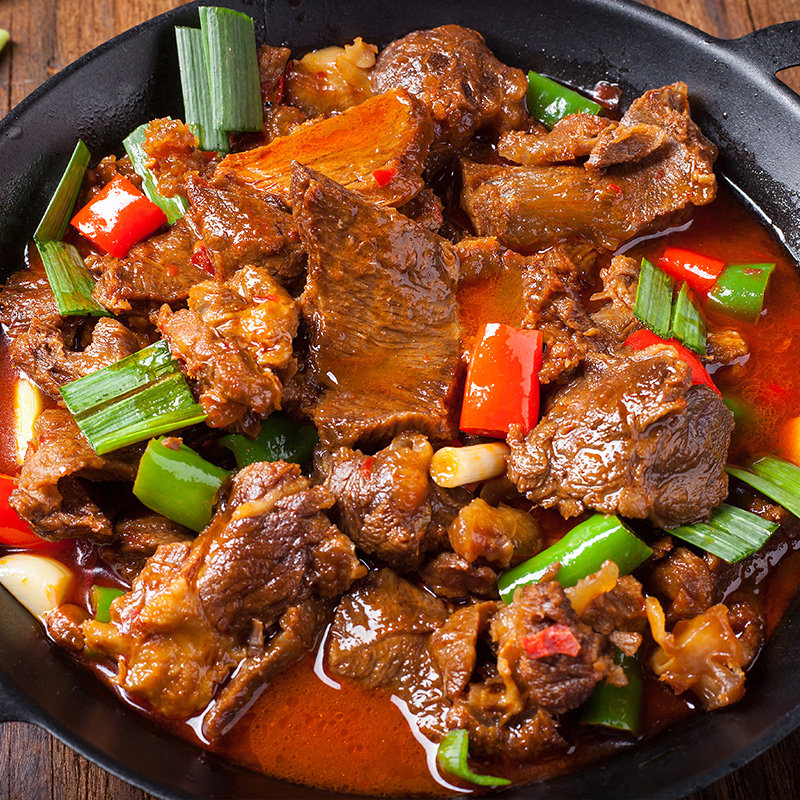 干锅驴肉500g加热即食带皮酒店饭店餐饮用特色菜半成品美食冷冻