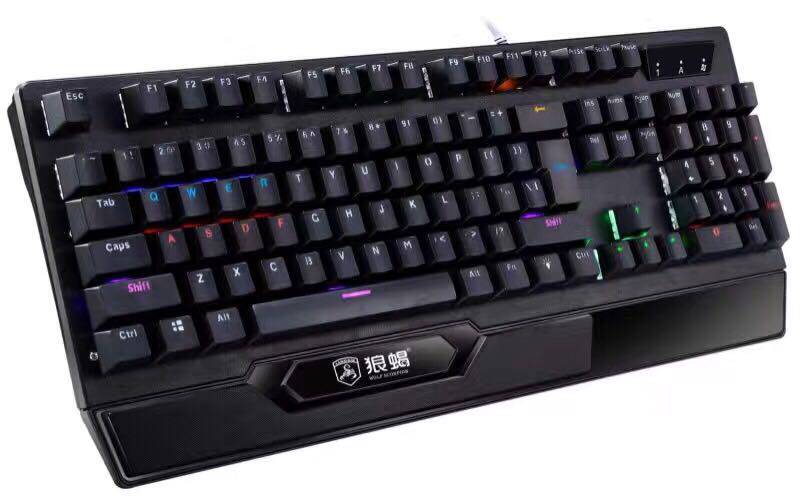 特价机械键盘带usb接口_狼蝎lx-5700机械键盘104键青轴带背光usb接口
