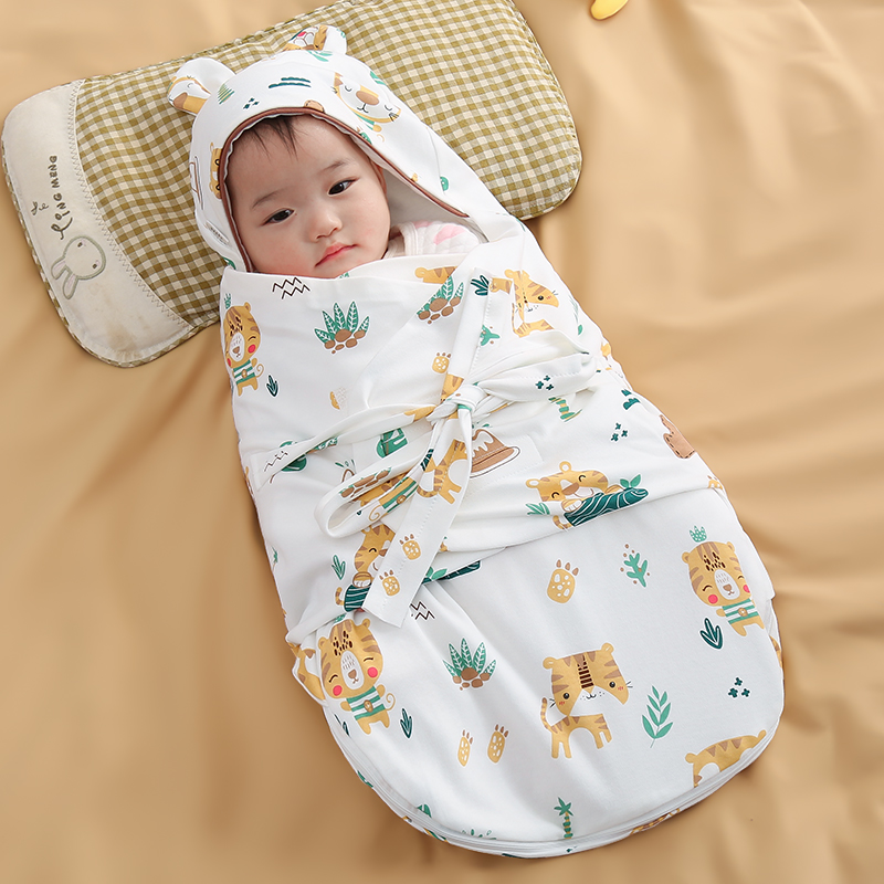婴儿抱被新生儿睡袋式襁褓包被纯棉产房包单夏季薄款宝宝包裹被