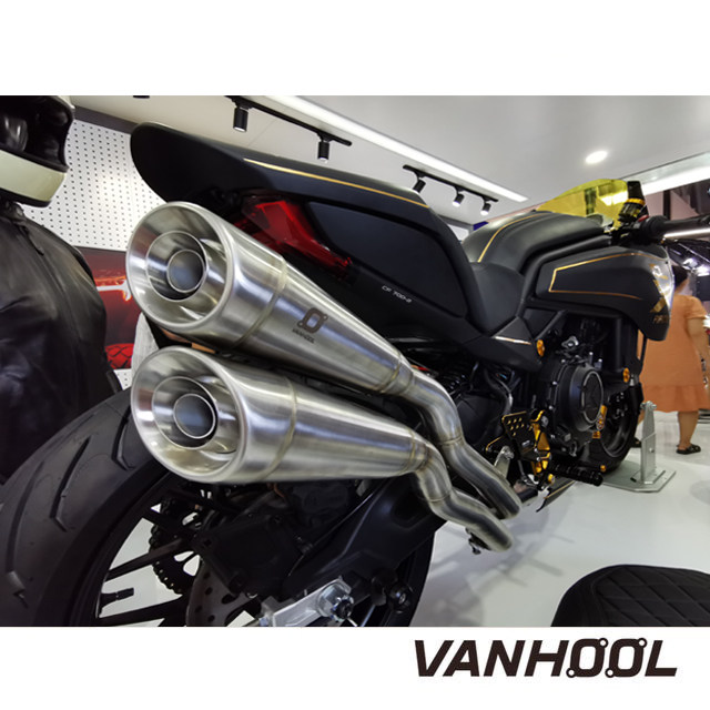 vanhool万虎排气管 适用春风mt800/clx700钛合金全段 前中段