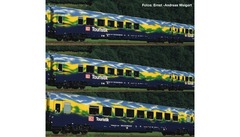 ROCO火车模型 DB迷彩客车车厢 (3节装) #64164