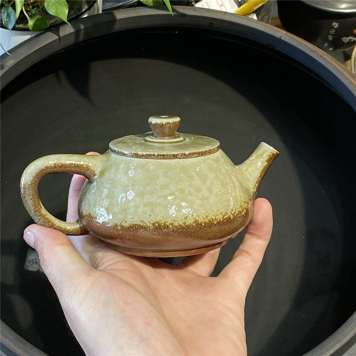 建水紫陶柴烧壶容量210毫升详情视频柴烧中式紫陶壶茶壶