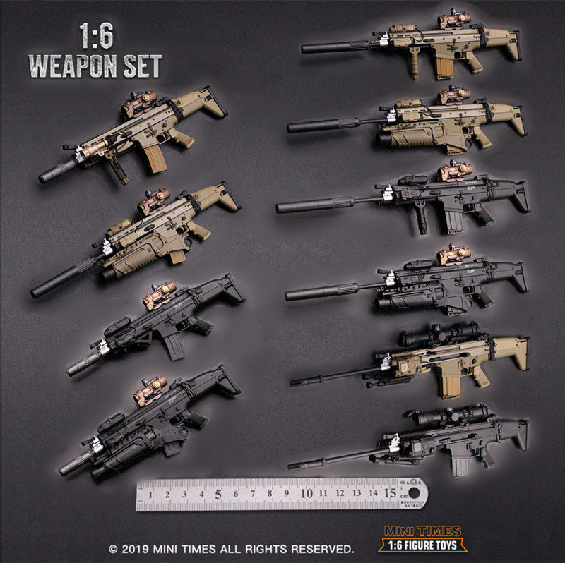[现货】森哥 minitimes1/6兵人玩具配件 mk16 mk17 武器模型