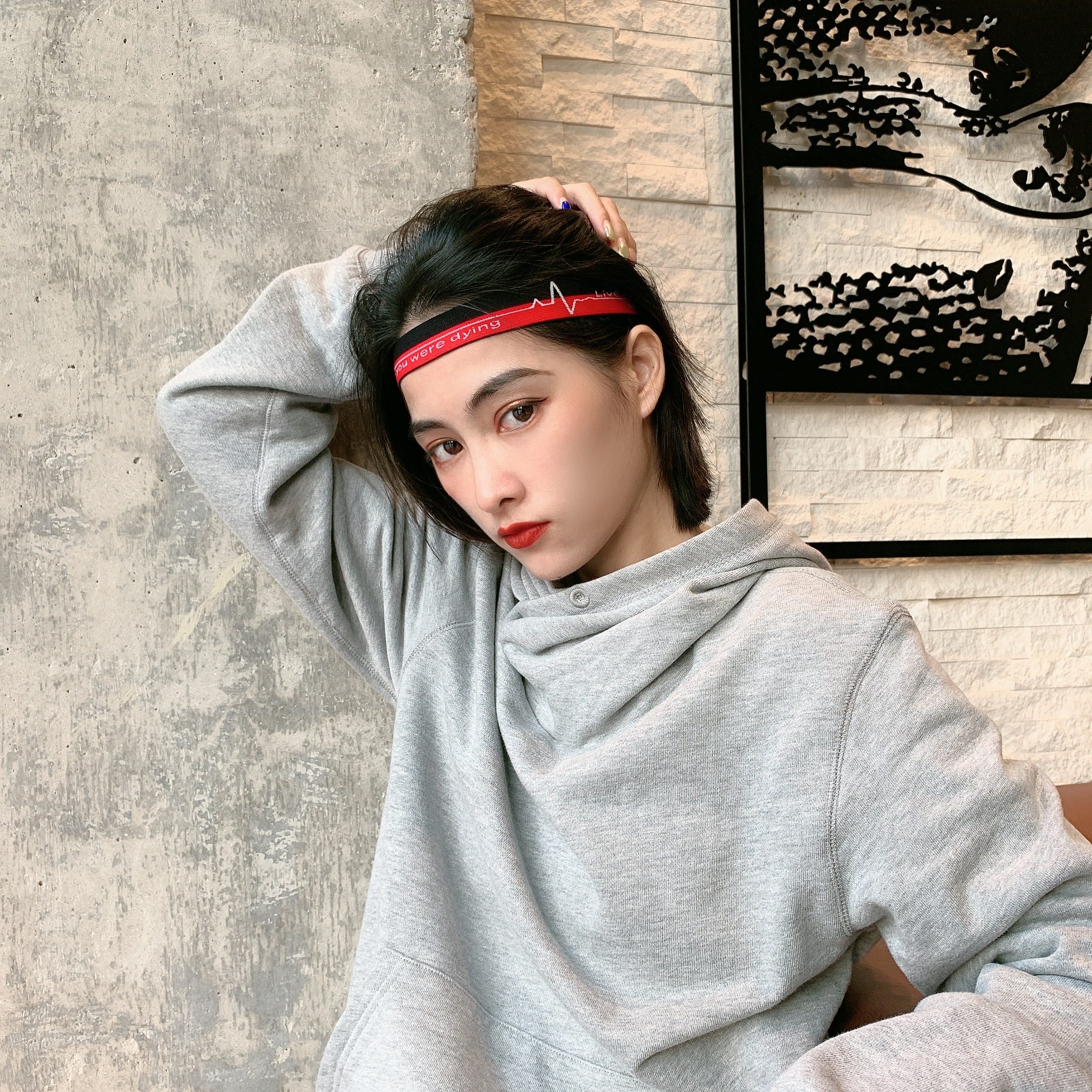 一折运动发带细