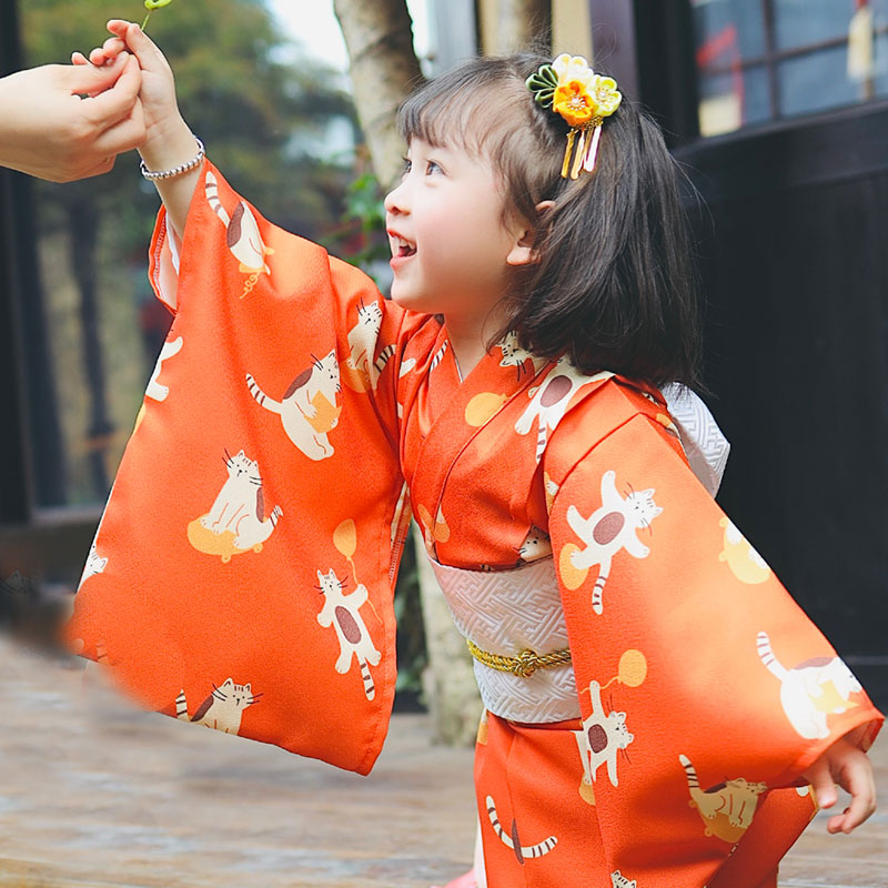 和服正装日式浴衣童装儿童薄款日系套装汉服表演服女童中国风夏季