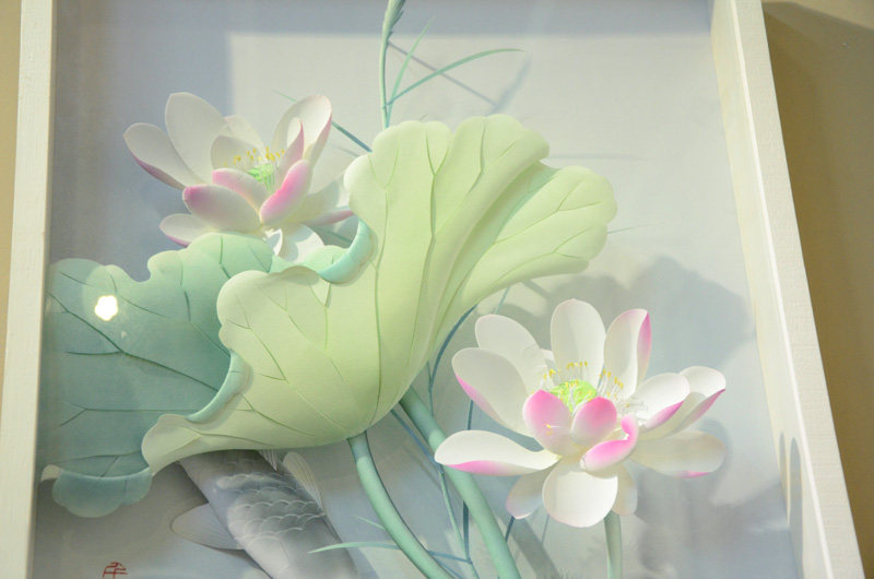 纸雕大师 颜永《锦锂荷花图-二》